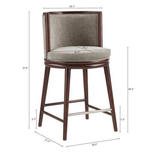 Evalyn Dove - Counter Stool - Griege