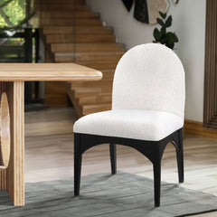 Waldorf - Boucle Dining Side Chair With Black Legs
