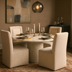 Duvina - Chenille Performance Fabric Dining Chair (Set of 2)