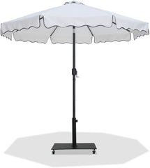 Amalfi - Aluminum Patio Umbrella - Black Base / Black Pole