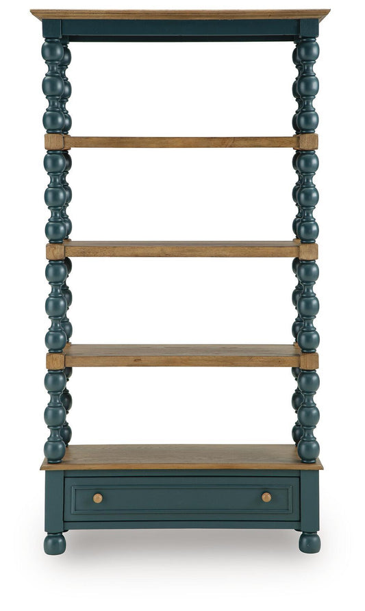 Finnworth - Bookcase - Blue / Brown