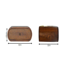 Wall Mounted Round Bedside Table - Chestnut