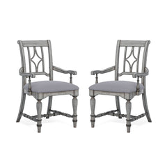 Plymouth - Upholstered Arm Dining Chair (Set of 2) - Gray