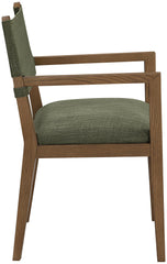 Avon - Linen Textured Performance Fabric Dining Arm Chair