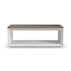 Melody - Rectangular Coffee Table With Casters - White