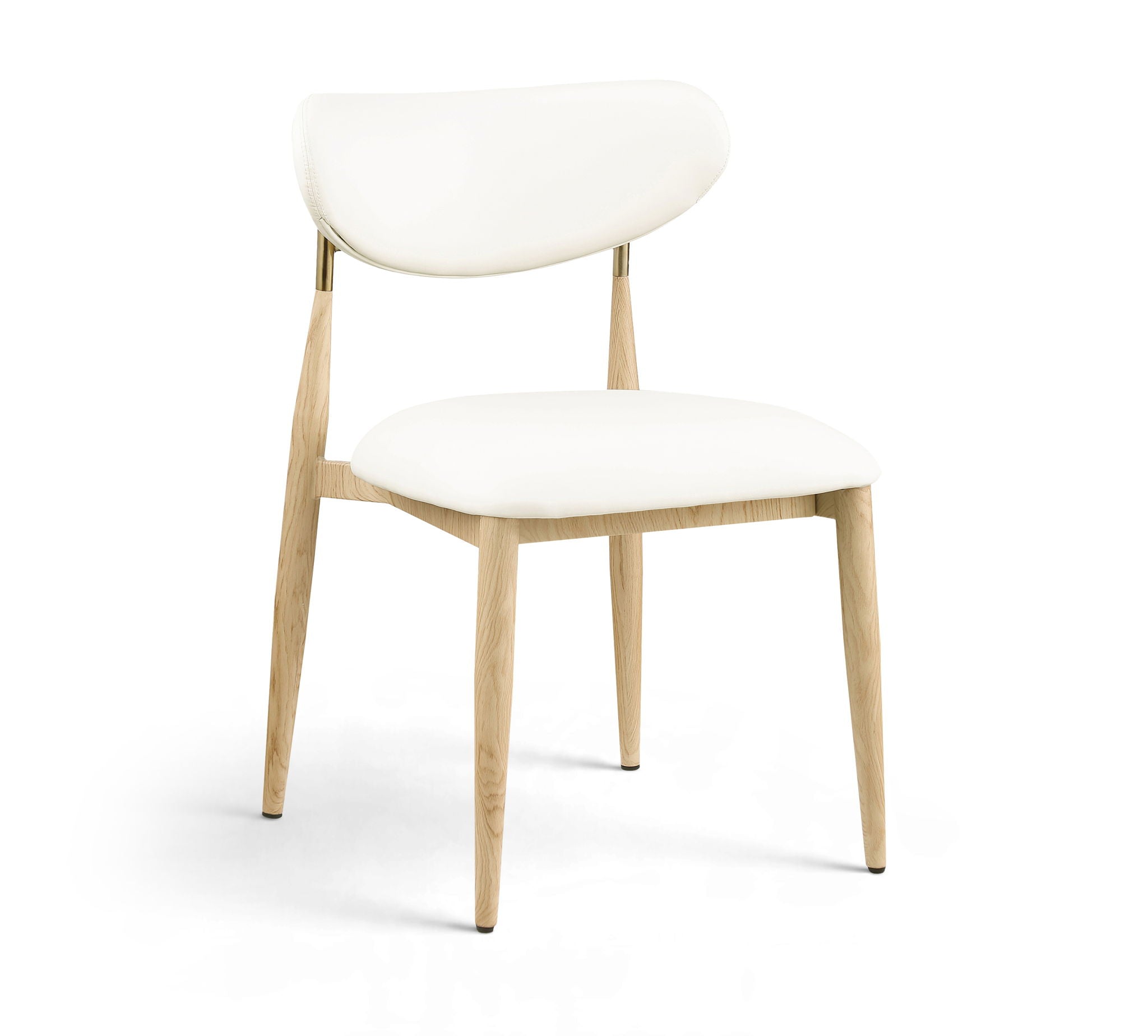Ronda - Vegan Leather Upholstered Dining Side Chair - Natural Legs
