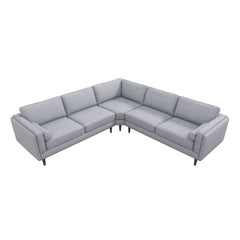 Amber - Corner Sectional Sofa - Light Gray