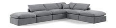 Indulge - Velvet 6 Piece Modular Armless Sectional