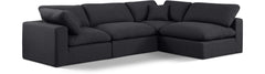 Comfy - 4 Piece Linen Fabric Modular Armless Sectional
