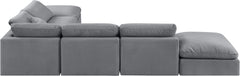 Indulge - Velvet 6 Piece Modular Armless Sectional