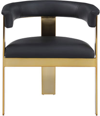 Romeo - Faux Leather Dining Chair With Gold Base (Set of 2)