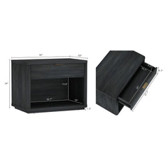 Evelyn - Nightstand With 1 Drawer And Open Shelf