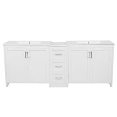 Double Sink Bathroom Vanity With Quartz Countertop