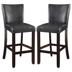 Alberton - Leatherette Upholstered Bar Chair (Set of 2) - Black