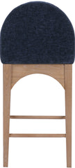 Waldorf - Chenille Stool With Natural Legs