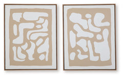 Waldett - Beige / White - Wall Art Set (Set of 2)
