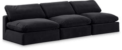 Comfy - Velvet Modular Armless Sofa 3 Seats