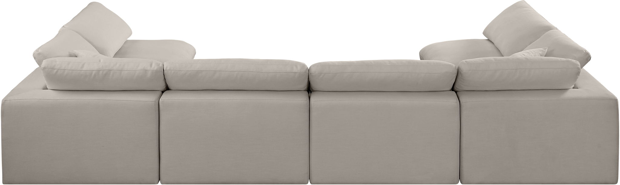 Comfy - 6 Piece Linen Modular Armless Sectional
