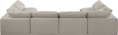 Comfy - 6 Piece Linen Modular Armless Sectional