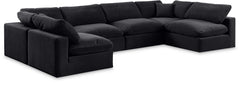 Comfy - 6 Piece Velvet Modular Armless Sectional
