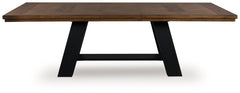 Greddinton - Brown / Black - Dining Extension Table