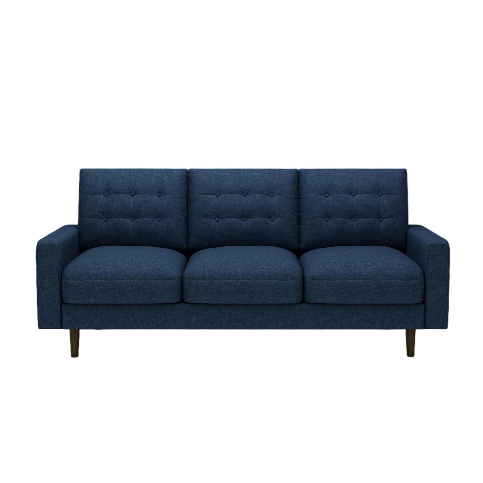 3 Seat Sofa Couch With Tufted Back Upholstered Couch For Living Room