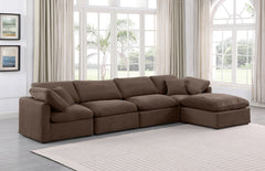 Indulge - Velvet 5 Piece Modular Sectional With Chaise