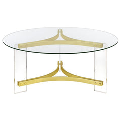 Janessa - Round Glass Top Acrylic Leg Table
