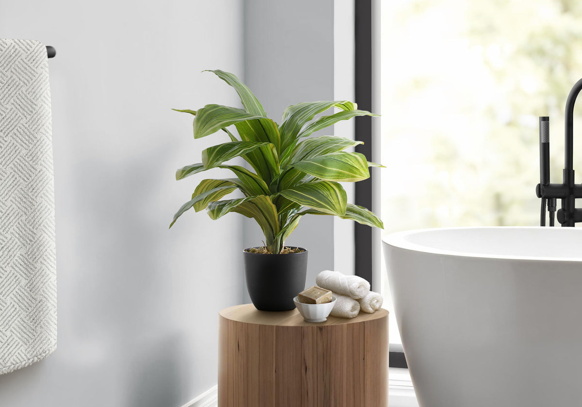 faux potted dracaena plant 17" Tall, Artificial Plant, Dracaena, Indoor, Faux, Fake, Table, Greenery, Potted, Real Touch, Decorative
