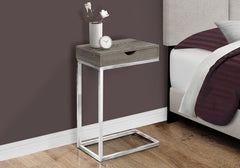C-Shaped Accent Table Storage Drawer For Living Room