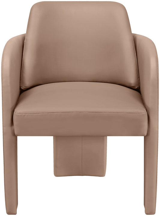 Vanda - Vegan Leather Upholstered Dining Chair - Tan