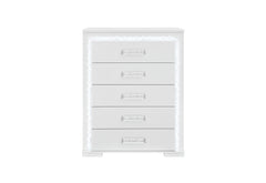 Naomi - 5 Piece Queen Bedroom Set - Silver