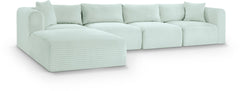 Shaggy - 5 Piece Modular Sectional With Ottoman