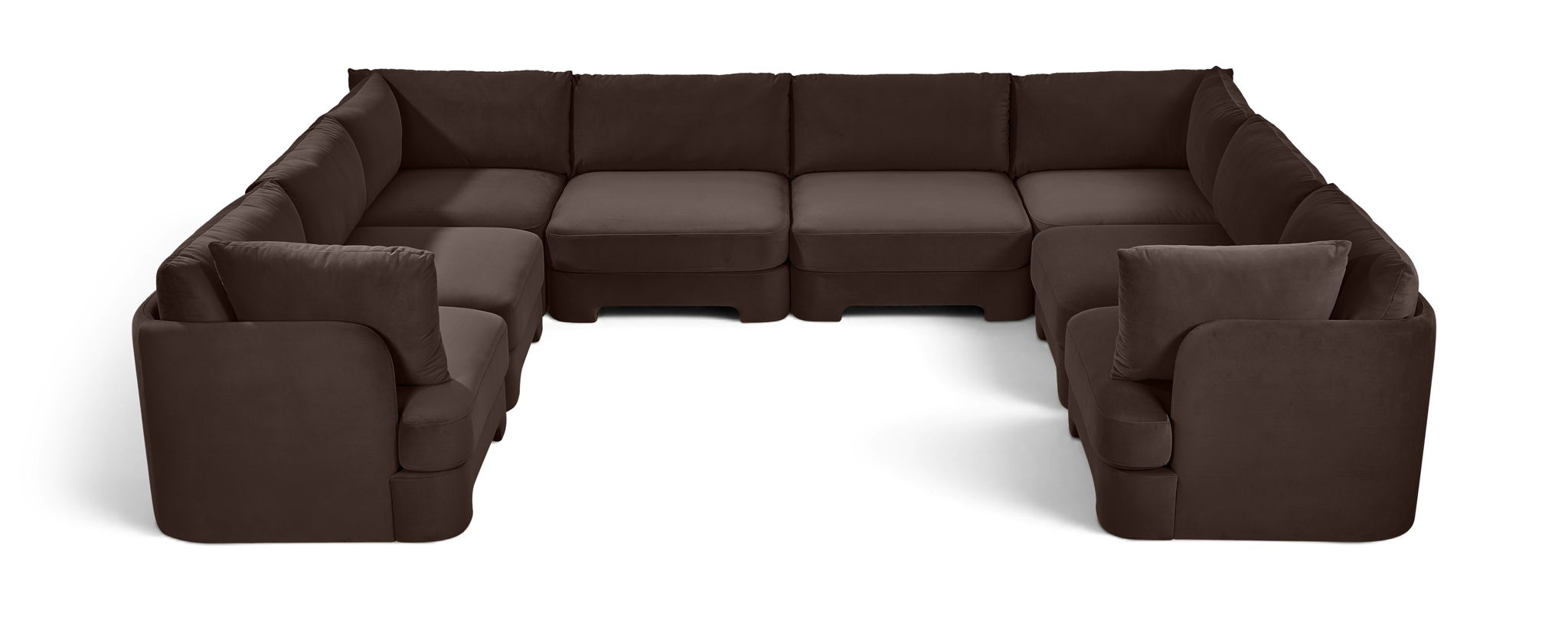 Hammond - Velvet Performance Fabric Upholstered 8 Piece U-Shaped Sectional