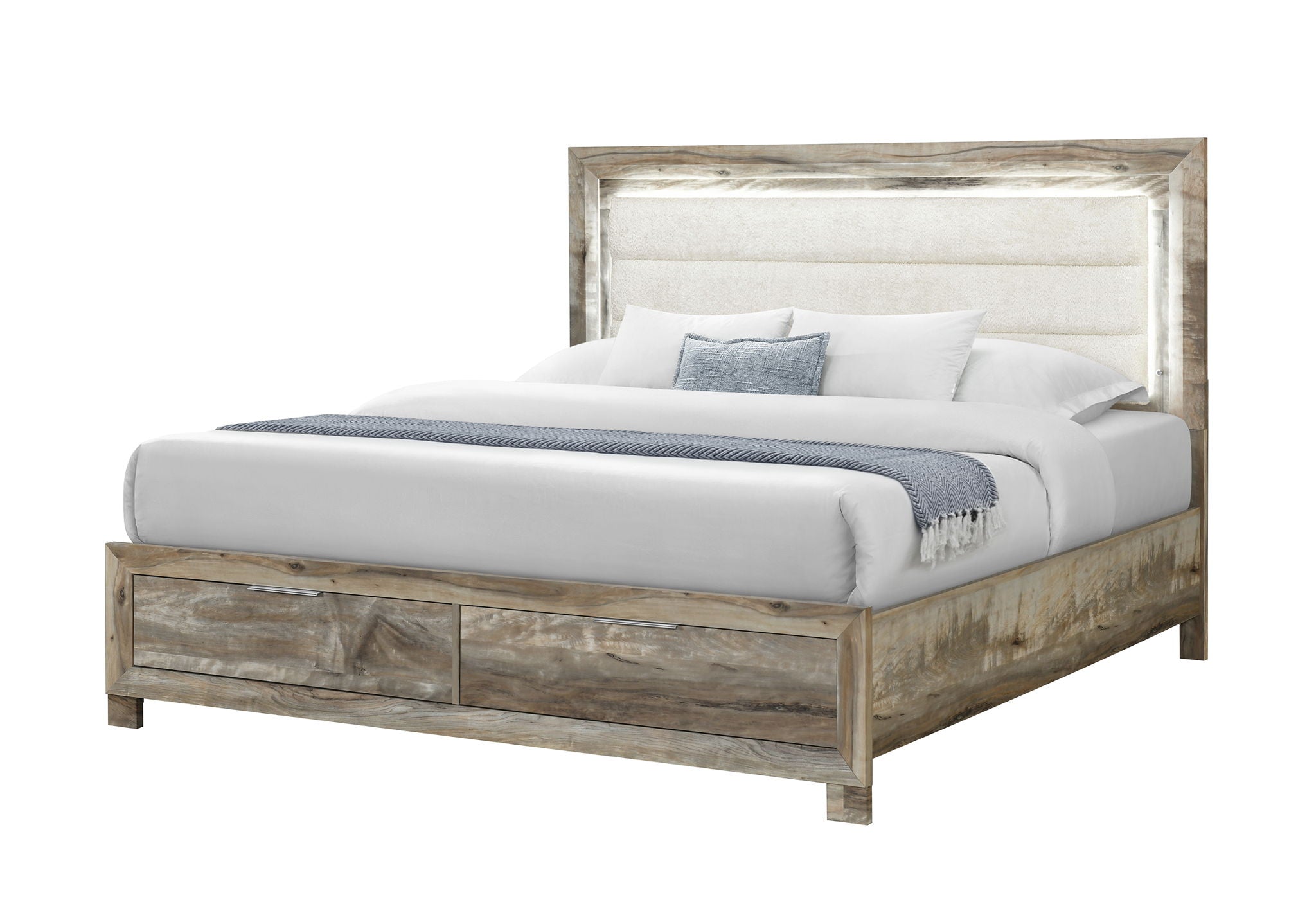 Callie - 5 Piece Full Bedroom Set (Bed, Dresser & Mirror, Nightstand, Chest) - Brown