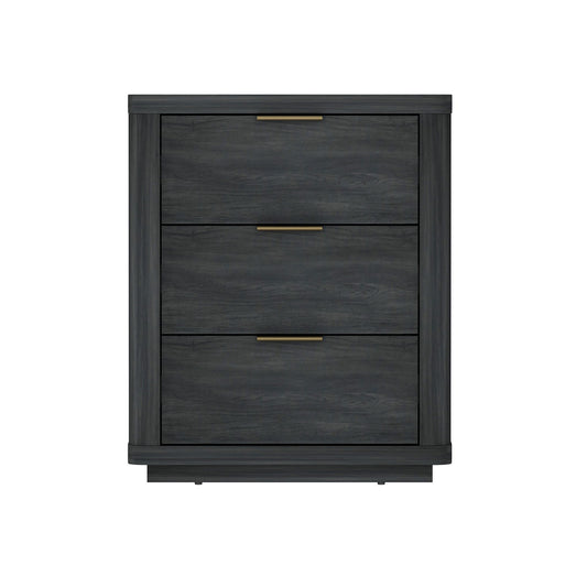 Evelyn - Nightstand With 3 Drawers, Smooth Rounded Edges