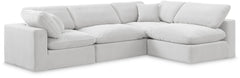 Comfy - 4 Piece Velvet Modular Armless Sectional