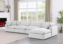 Comfy - 5 Piece Linen Modular Sectional With Chaise