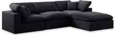 Comfy - 4 Piece Velvet Modular Sectional With Chaise