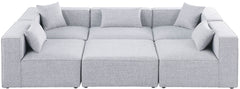 Cube - Linen 6 Piece Modular Sectional