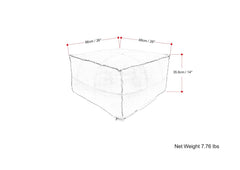 Sheffield - Handcrafted Square Pouf