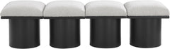 Pavilion - 4 Piece Modular Bench With Black Base