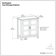 Burlington - Handcrafted Low Storage Cabinet