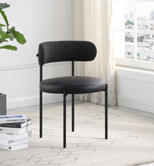 Beacon - Faux Leather Dining Chair With Black Legs (Set of 2)