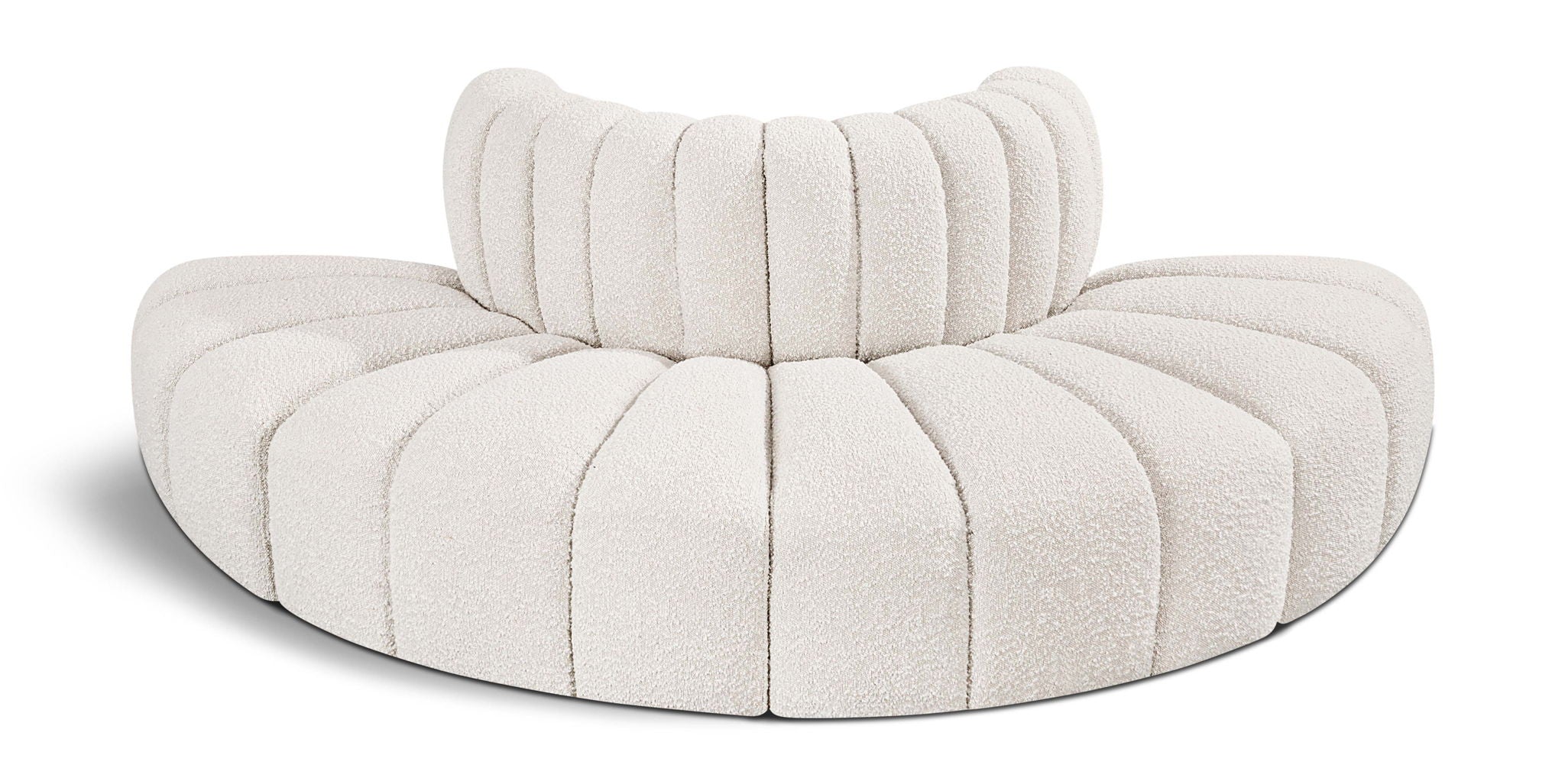 Arc - Boucle Fabric 4 Piece Modular Sofa