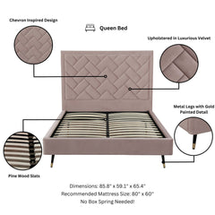 Crosby - Bed With Upholstered Headboard And Slats