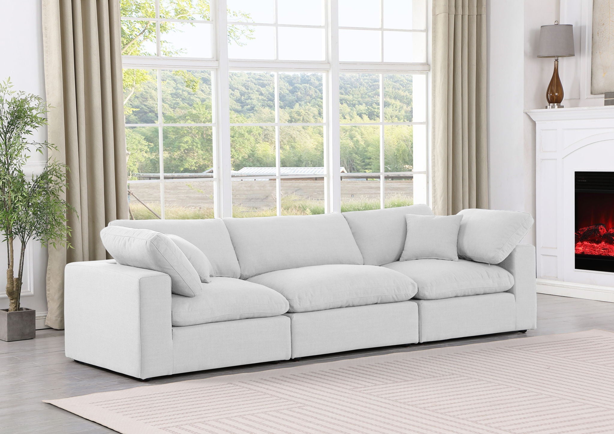 Comfy - Linen Modular Sofa 3 Seats