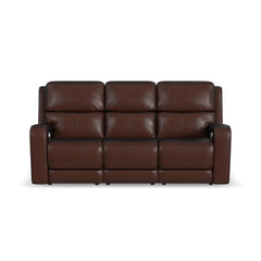 Oasis - Power Reclining Sofa With Power Headrests, Lumbar, Heat & Massage
