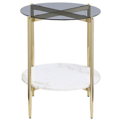 Jonelle - Round Glass Top Table