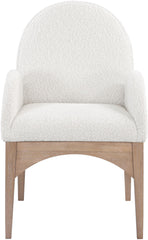 Waldorf - Boucle Dining Arm Chair With Natural Legs
